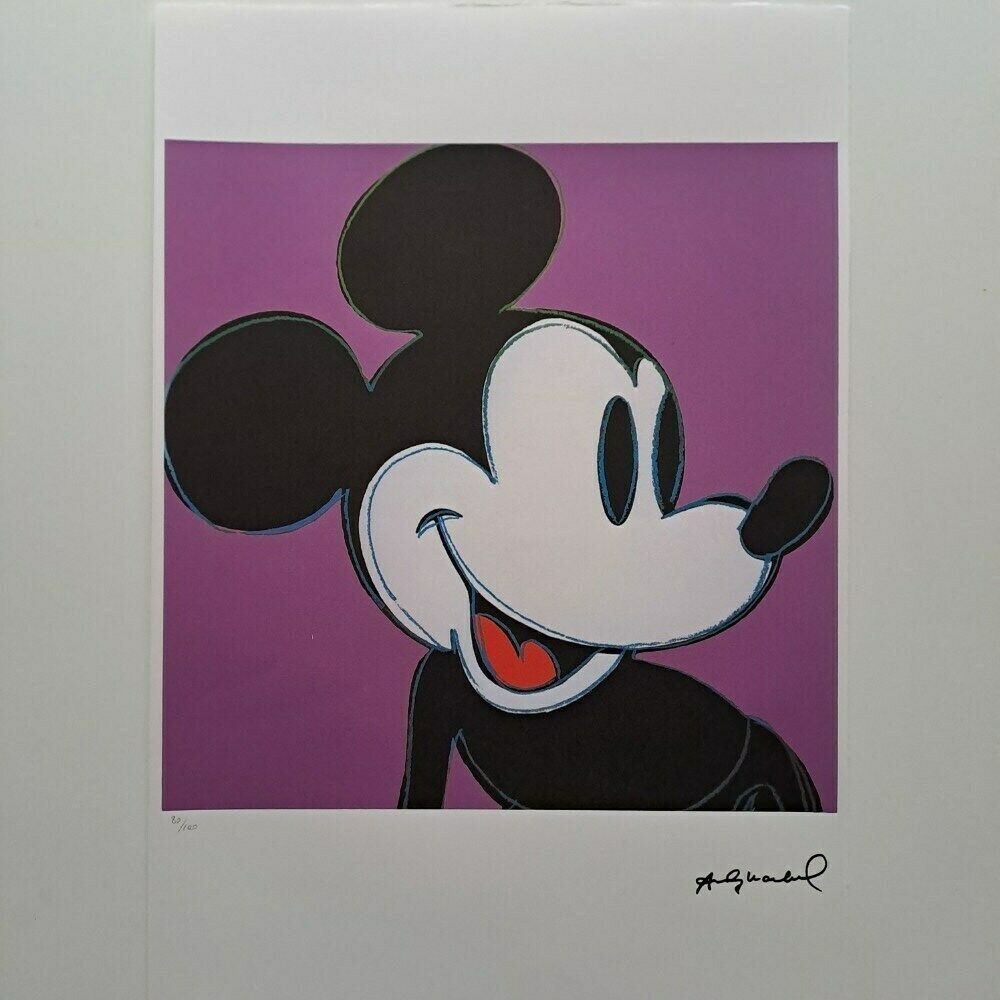 Andy Warhol “Mickey Mouse” — Premium Plate Signed Pop Art Edition With Castelli Documentation photo furniture