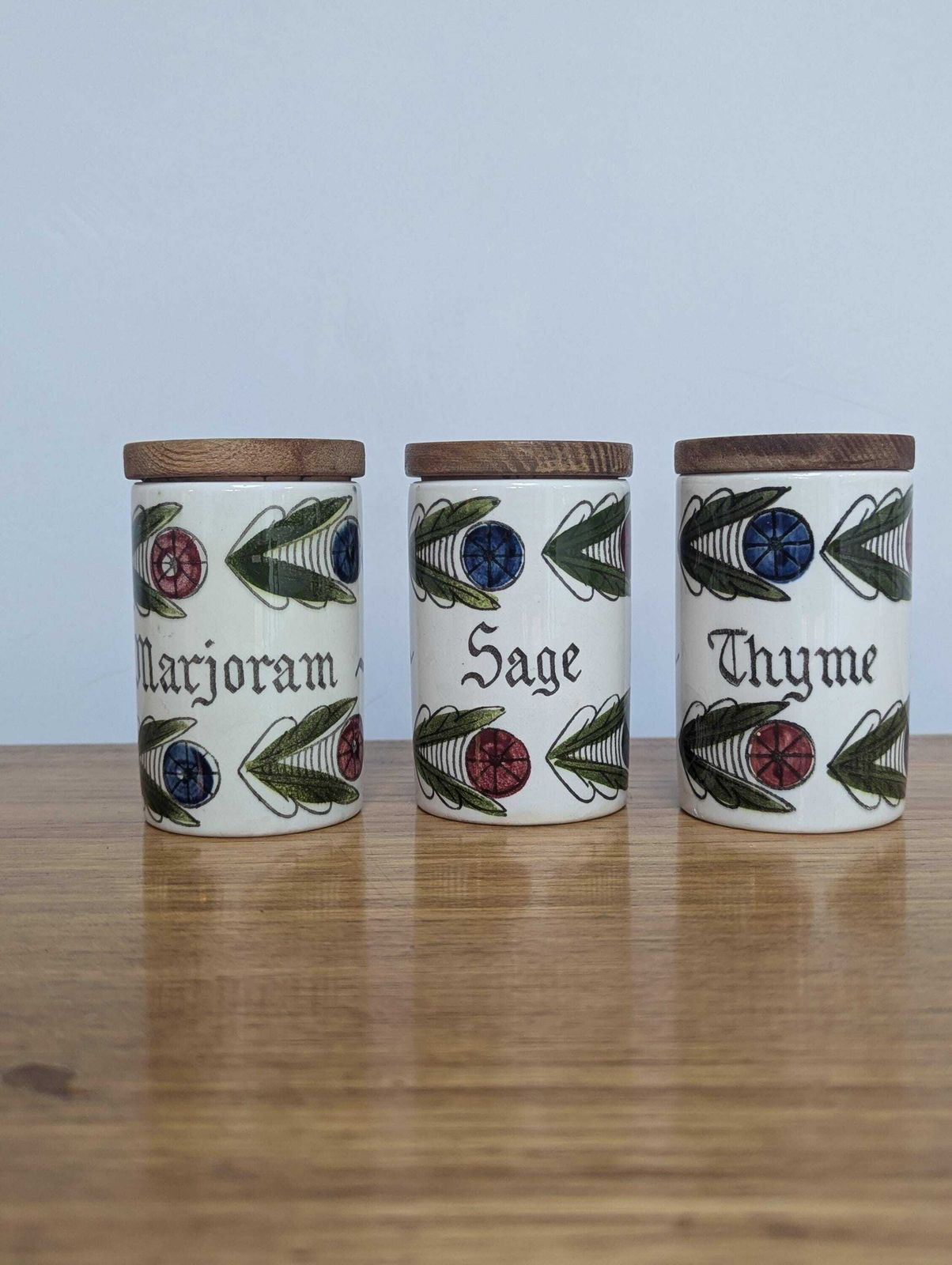 Retro Swedish Set Of 3 1960s Herb Pots Dalom Line By Marianne Westman Rorstrand Of Sweden photo for sale
