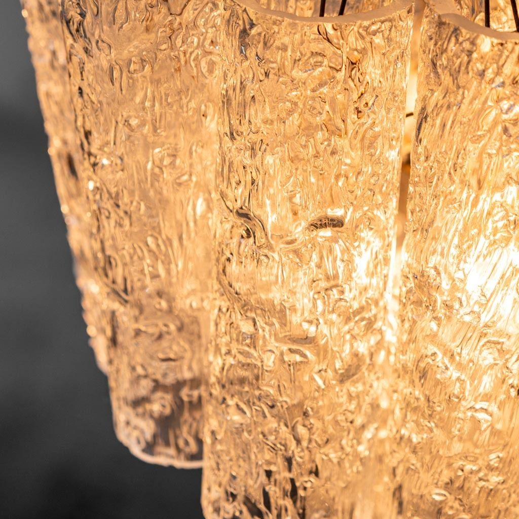 3 Light Chandelier In Blown Murano Glass, 1960s, Vintage, Modern photo vintage