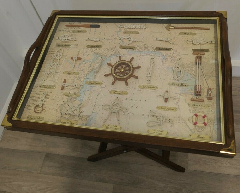Nautical Theme Shadow Box In The Form Of A Butlers Tray photo Furniture