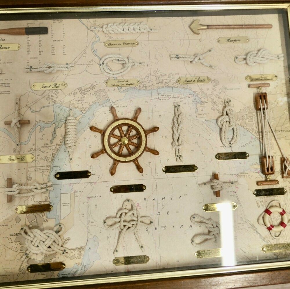 Nautical Theme Shadow Box In The Form Of A Butlers Tray photo 594.0