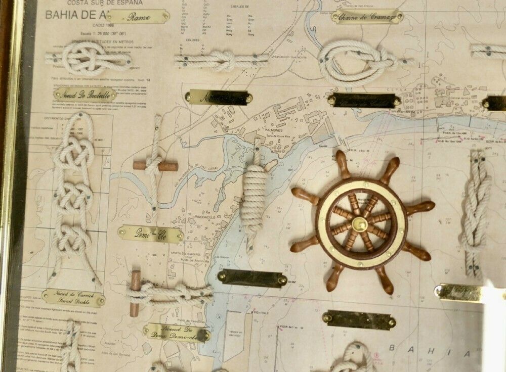 Nautical Theme Shadow Box In The Form Of A Butlers Tray photo vinterior