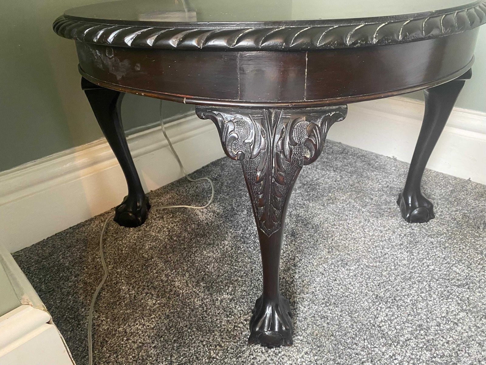 Vintage Solid Wood Mid Century Side Table / Coffee Table / Plant Stand / Pot Stand / Pedestal Table photo vintage