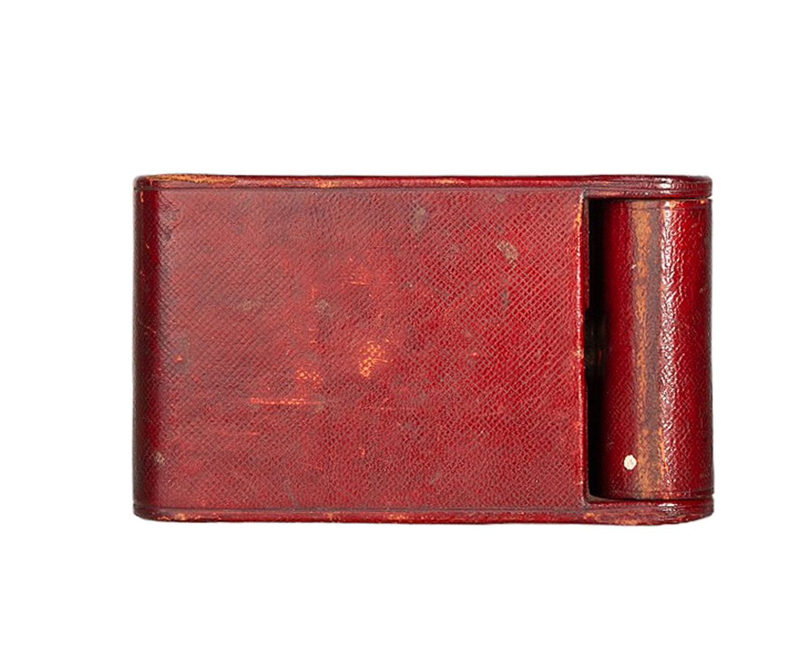 Mid 20th Century Foldable Leather Travel Alarm Clock By Swiss Jaeger Lecoultre For The Luxury Design House Hermès Paris, France photo for sale