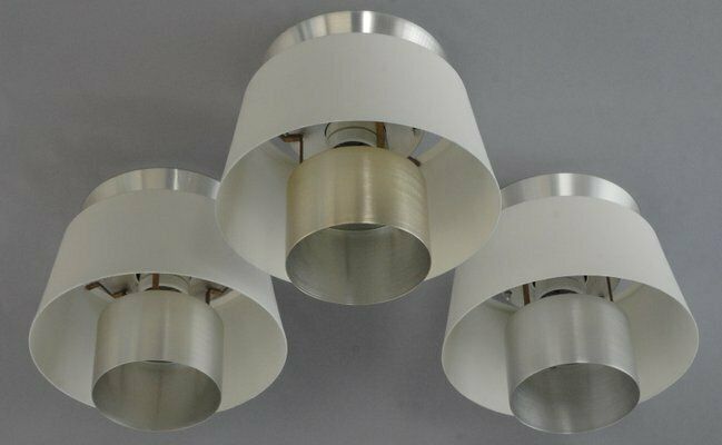 Tivoli Ceiling Lamps By Jorn Utzon For Nordisk Solar Compagni, Denmark. Set Of 3 photo Lighting