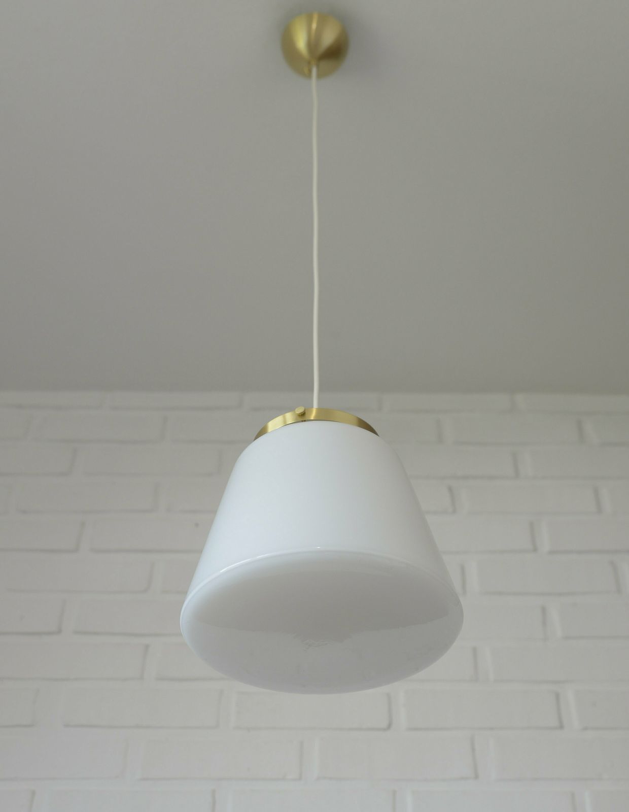Vintage Pendant Light / Redesign Hanging Lamp / Yugoslavia 1930's / Bauhaus Era / Industrial Lighting / Antique Ceiling Lamp / Art Deco photo vinterior