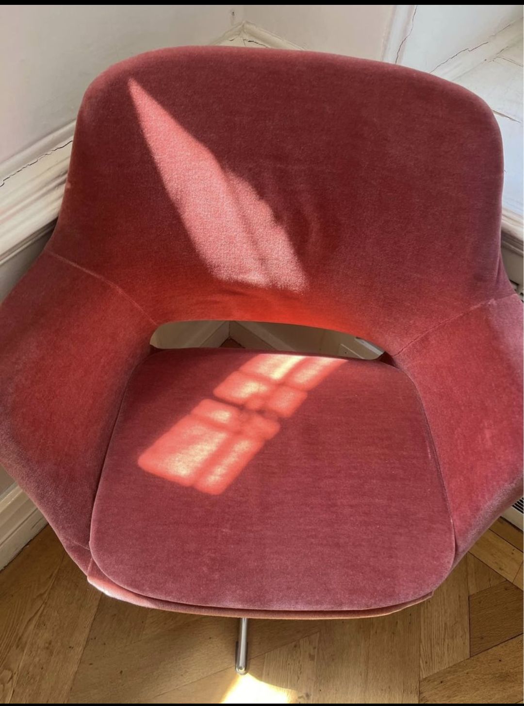 Vintage 1960s Pink Velvet Chair photo Furniture