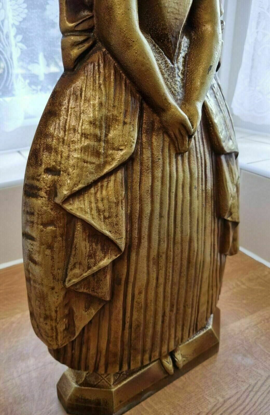 Antique Large Arts & Crafts Stunning Detail Fireside Companion Woman By Birmingham Guild Of Handicrafts & Crafts photo furniture