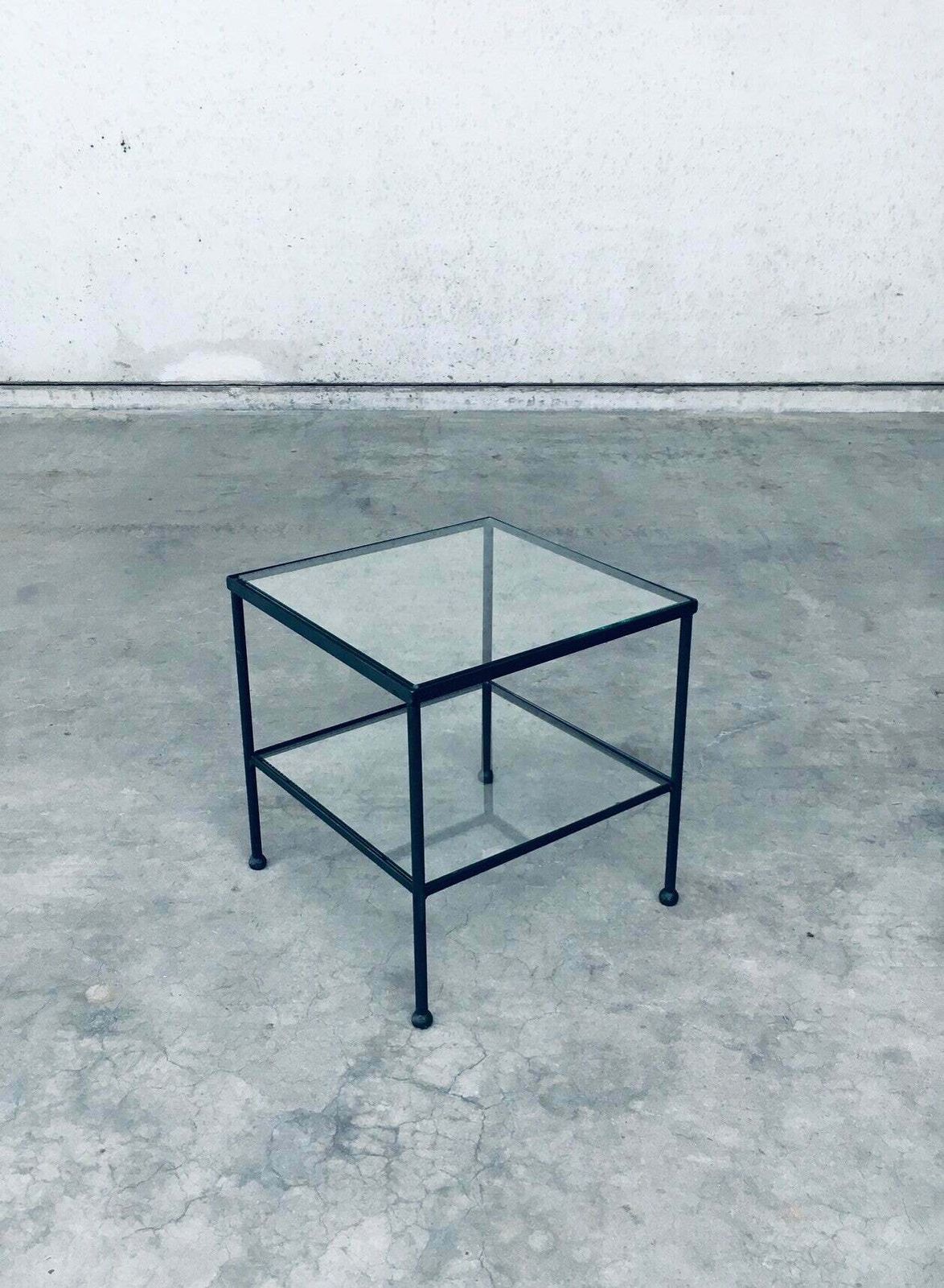 Minimalist Design Two Tier Low Side Table, Belgium 1960's photo for sale