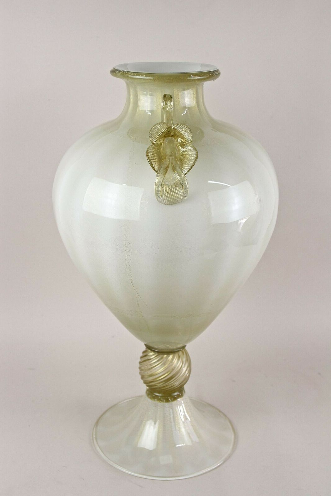 21th Century Golden/ Beige Murano Amphora Vase By Gabbiani Venezia, Italy photo 2450.0