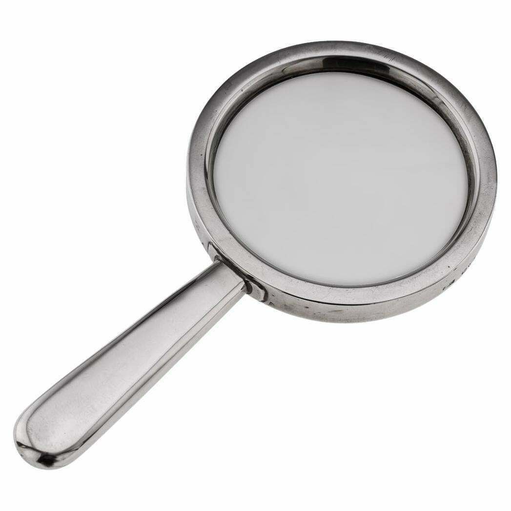 Antique 20th Century English Solid Silver Magnifying Glass, Chester C.1916