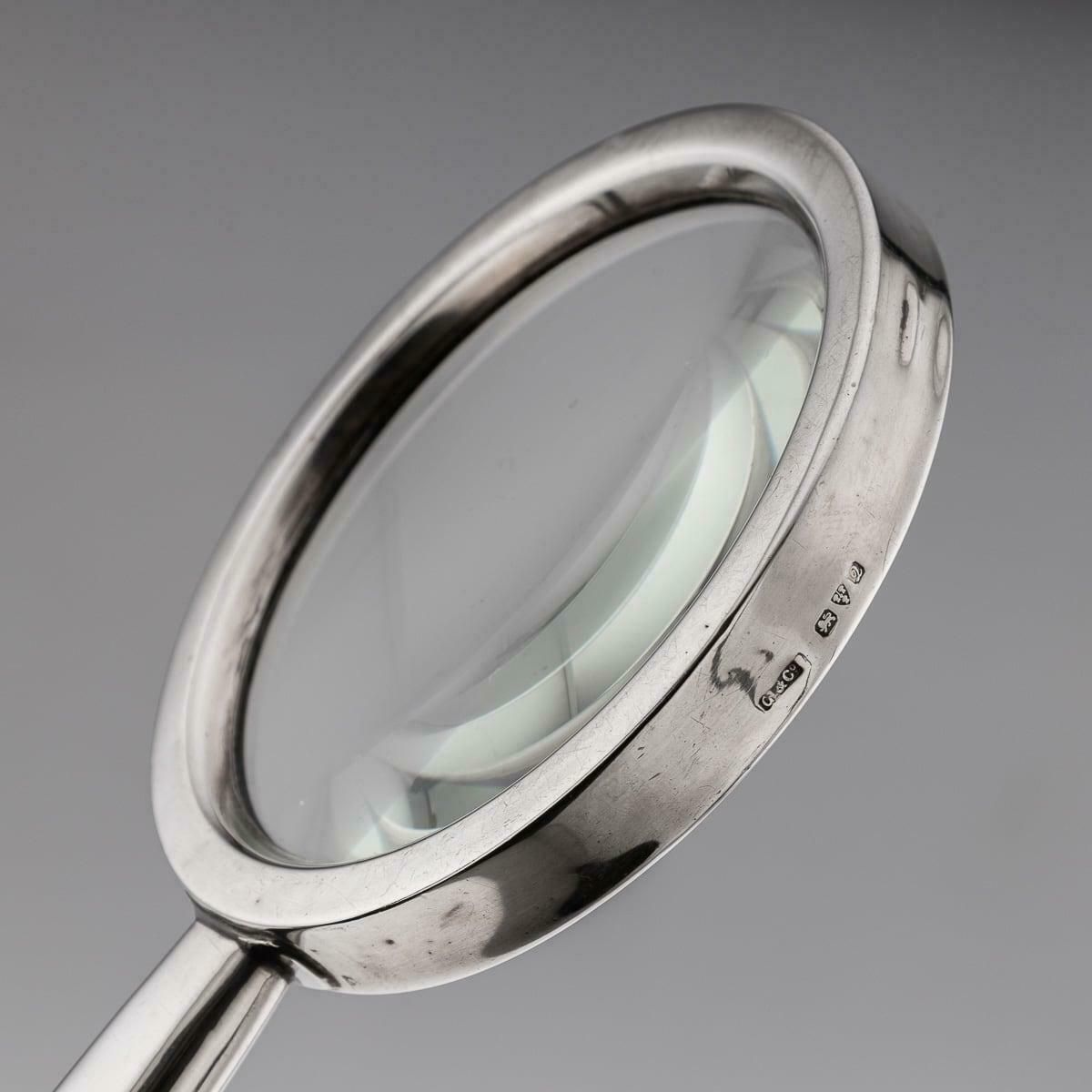Antique 20th Century English Solid Silver Magnifying Glass, Chester C.1916 photo vinterior