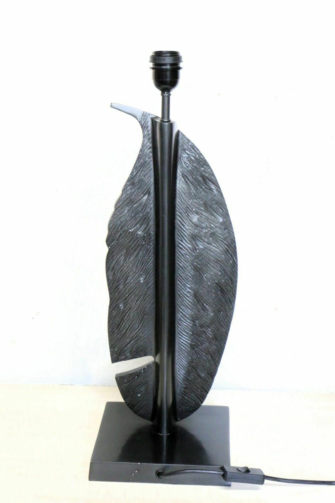 Table Lamp Heathfield & Co Large Leaf Lamp Dark Grey Anodised 2010 61 Cm Tall photo buy