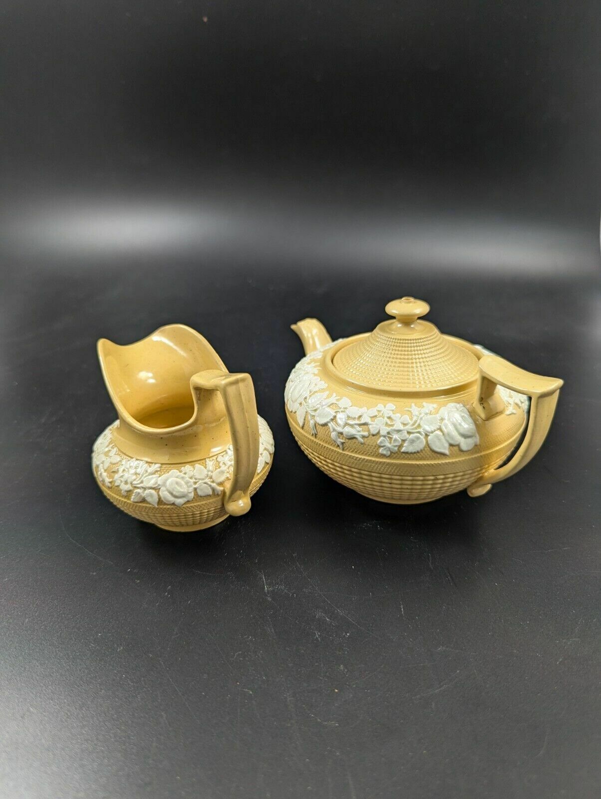 Antique Teapot And Creamer, W. Hackwood Style, Wedgwood, C. 1823 photo furniture