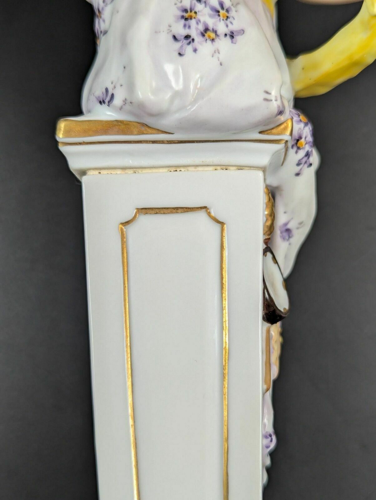 Porcelain Figurines ‘Allegory Of Art’ By Achille Mollica, 19th Century photo vintage