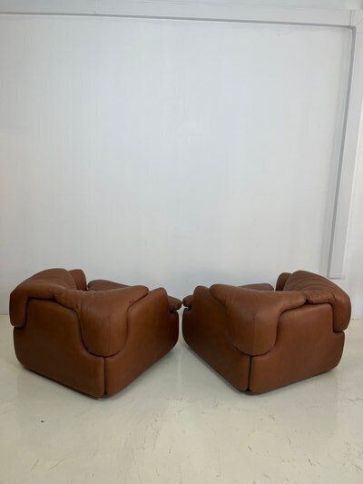 Confidential Armchair Attributed To Alberto Rosselli For Saporiti, Italy, 1970s, Set Of 2 photo vinterior