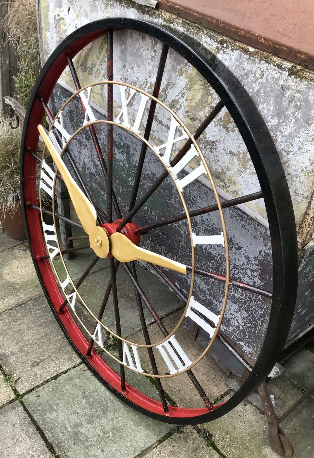 Vintage Folk Art Clock Face, 1980s photo buy