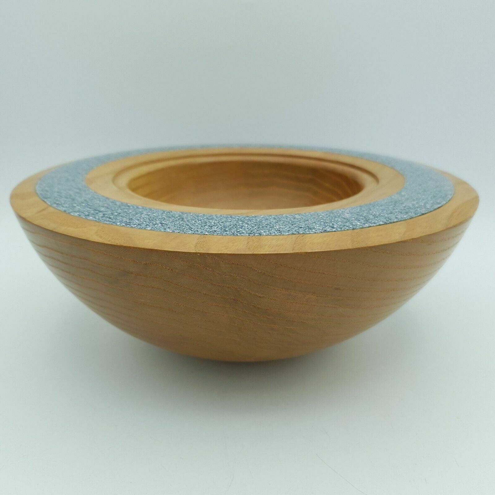 Chunky Ash Wood Bowl With Resin Insert Unique Handmade Trinket Bowl 22cm 1.1kg photo furniture