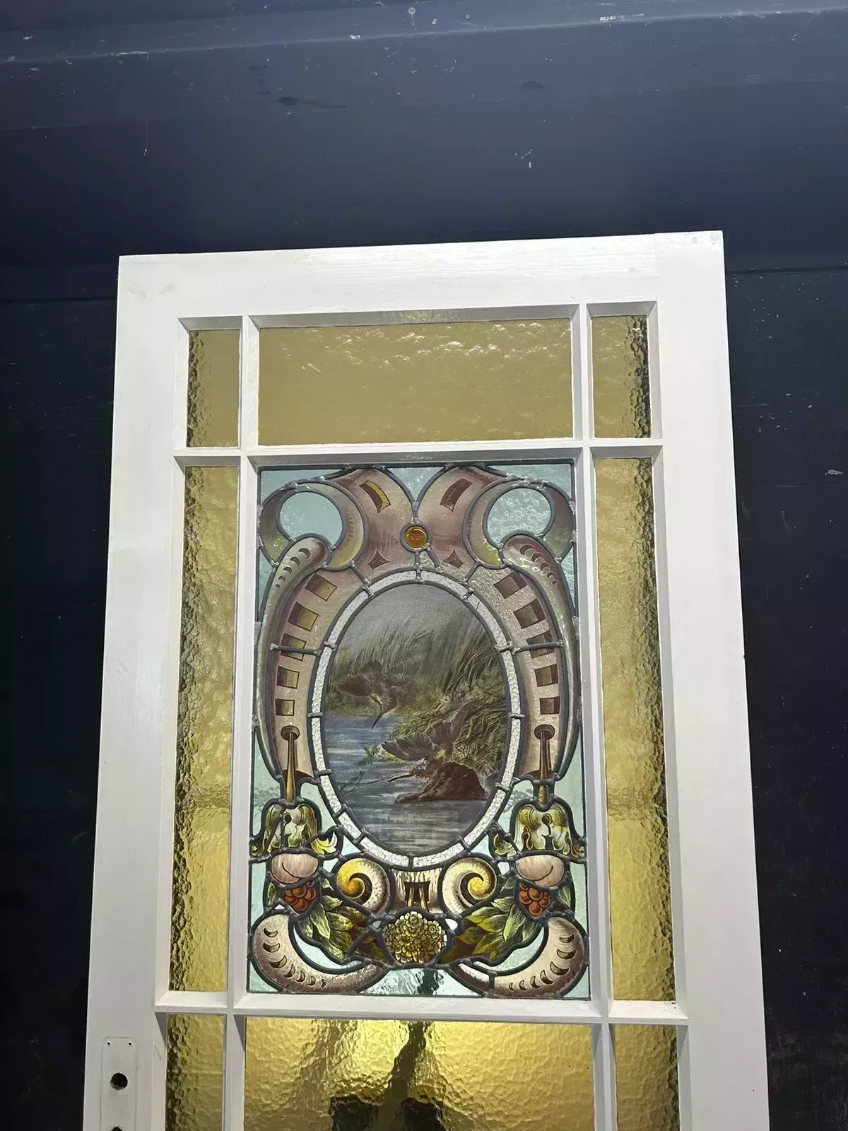 Victorian Stained Glass Door Reclaimed Period Old Antique Vestibule Internal photo for sale