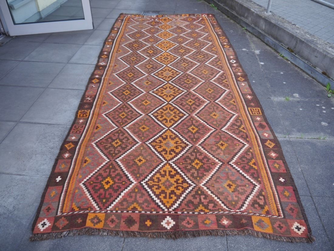 Oversized Vintage Kilimkleed 363 X 153 Cm | 12 X 5 Ft photo vinterior