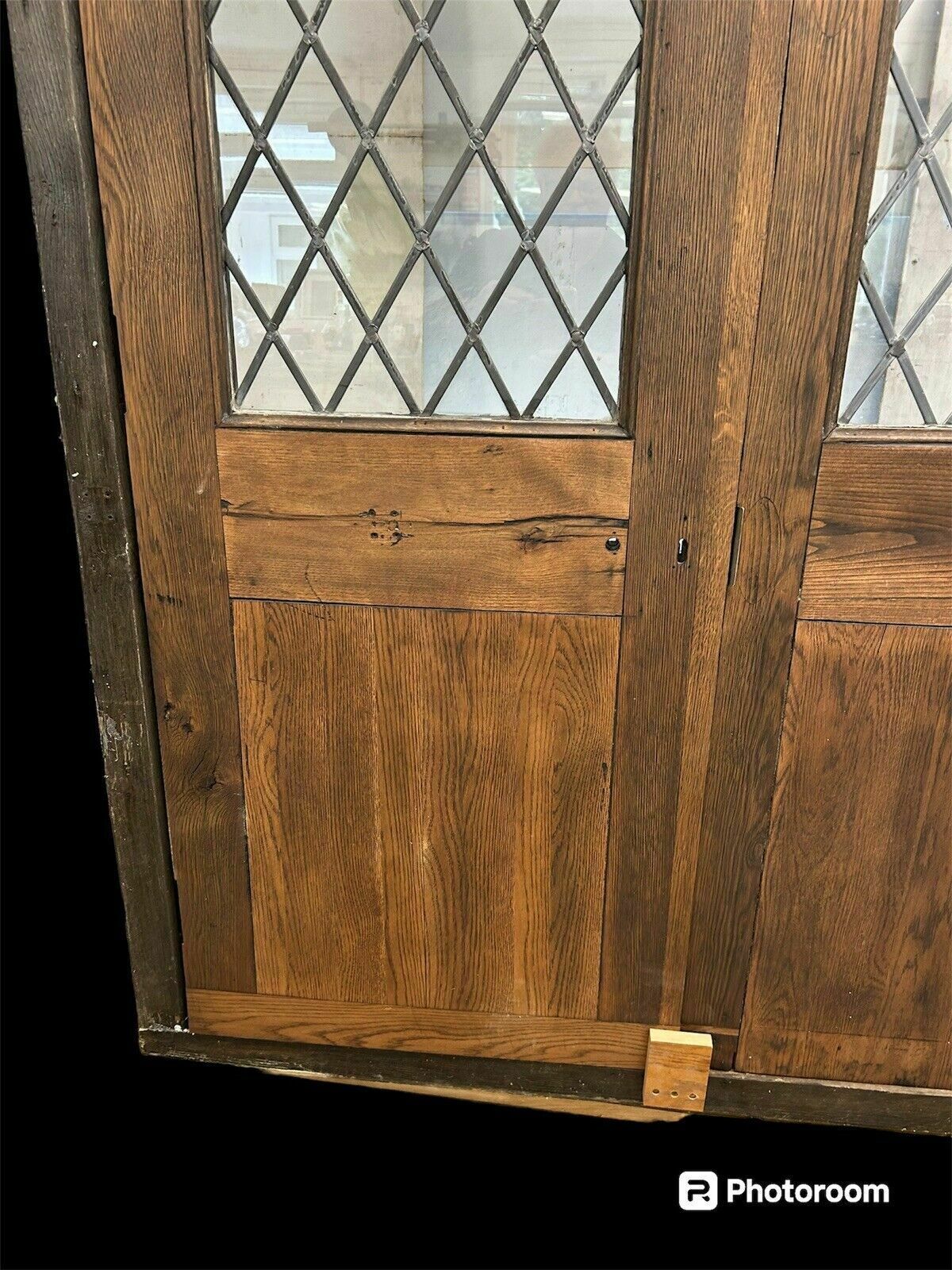 photo vinterior Arched Solid Oak Doors Frame Reclaimed Period Double French Antique Set Leaded