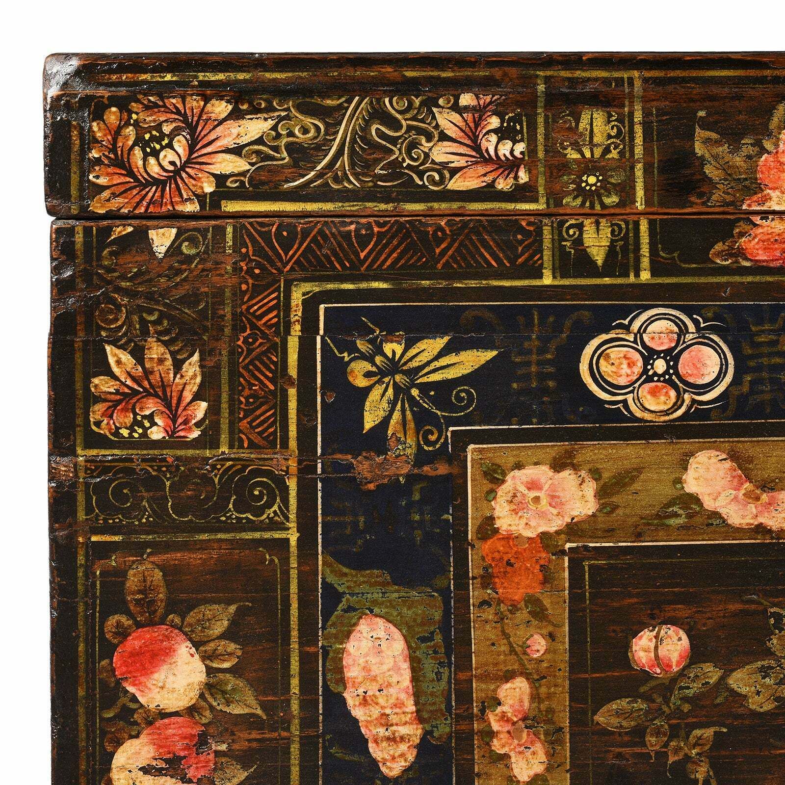 Antique Chinese Painted Opera Chest   19th Century photo furniture