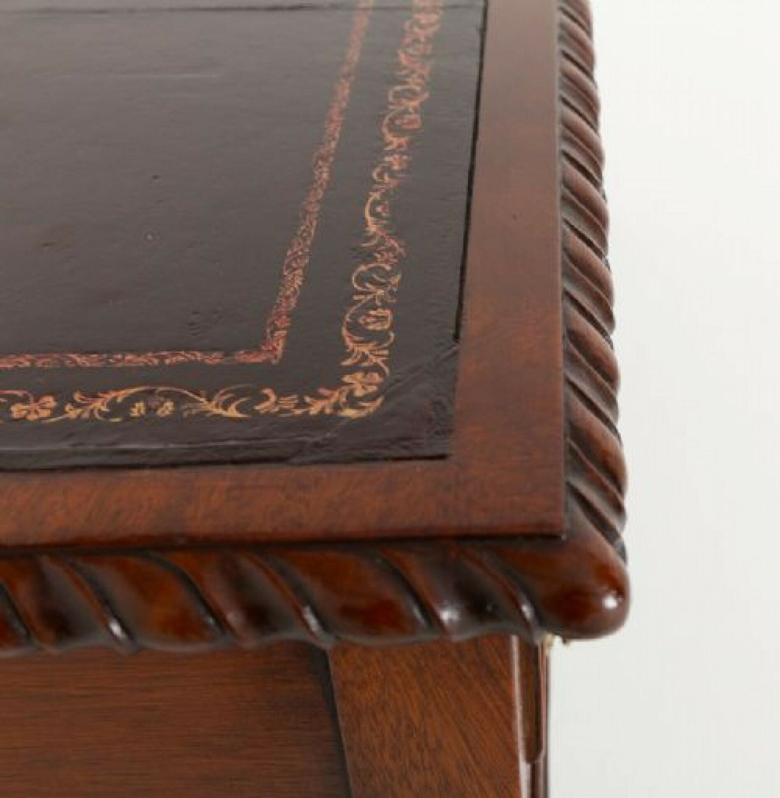 Chippendale Faux Partners Desk Mahogany Writing Table photo furniture