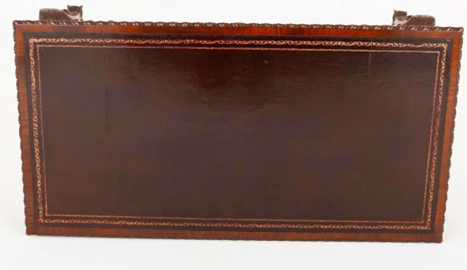 Chippendale Faux Partners Desk Mahogany Writing Table photo buy