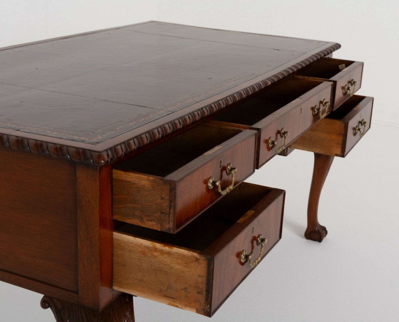 photo furniture Chippendale Faux Partners Desk Mahogany Writing Table