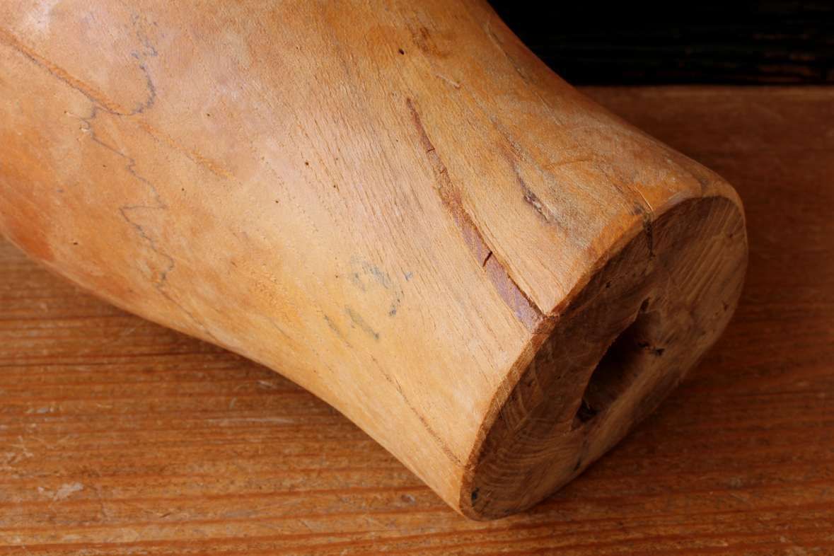 Home Decor Size 49 Wig Block. Small French Wooden Milliner's Head Hat Display Stand photo