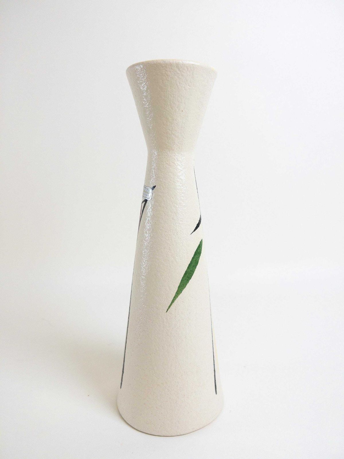 Scheurich Und Greulich 1950s Mid Century Vase   Hand Painted West German Pottery Vase 28 Cm Tall photo vinterior