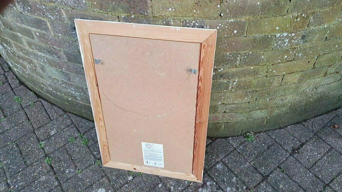 Home Decor Painted Pine Mirror In Farrow And Ball Wimborne White Estate Eggshell. photo