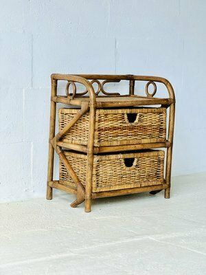 Rotan Bijzettafel, Jaren 1990 photo Meubels