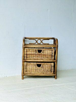 176.0 Rotan Bijzettafel, Jaren 1990 photo