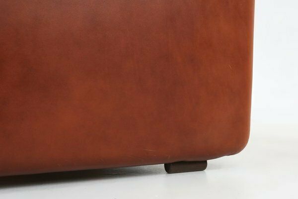photo for sale Brown Leather 2 Seater Sofa Coronado By Tobia Scarpa For B&B Italia, Italy, 1960s