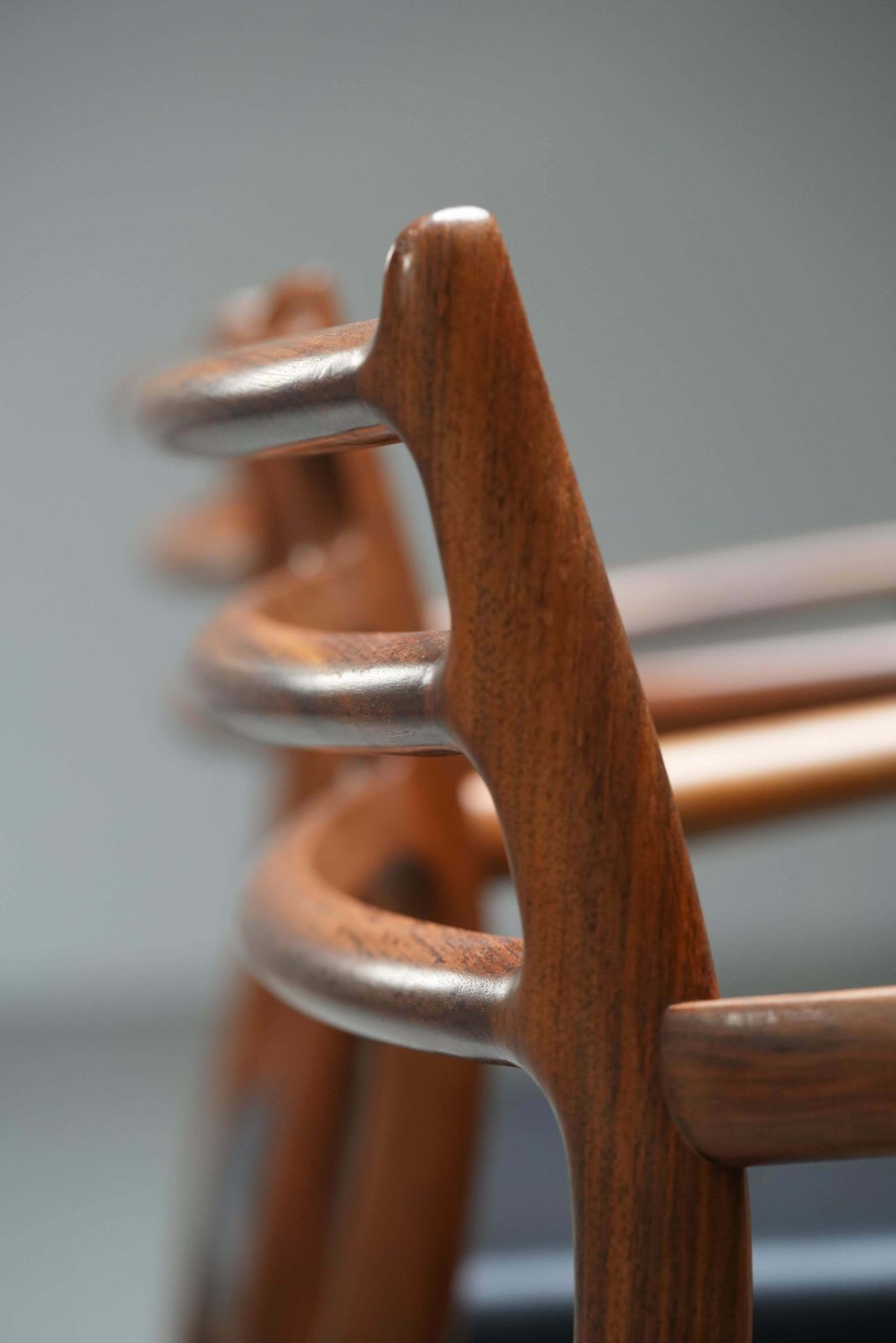 Niels Otto Møller – Set Van Twee Stoelen Model 62 In Palissander En Leer, Denemarken, Ca. Jaren 1960 photo vintage