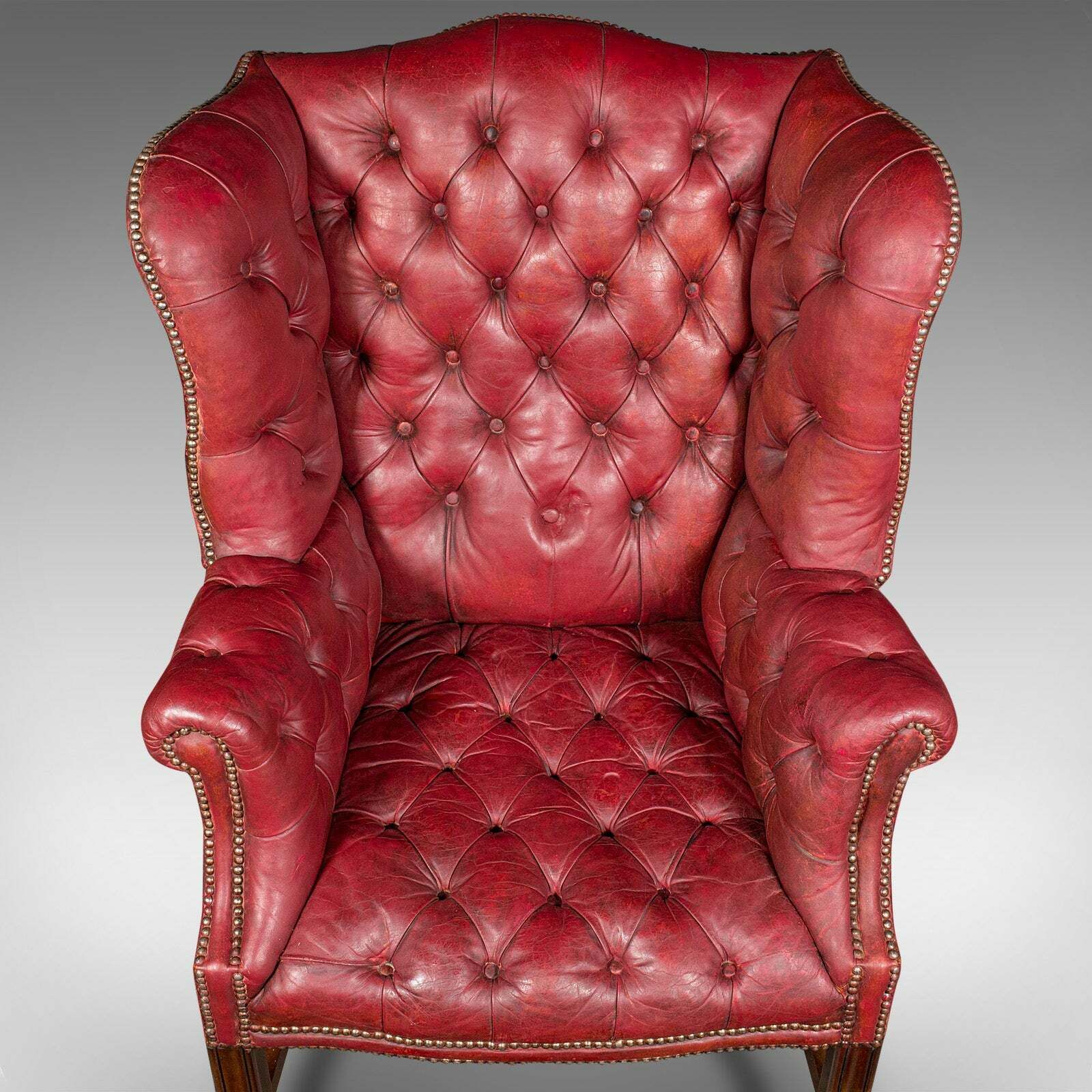 Antique Fireside Wing Back Armchair, English, Leather, Lounge Chair, Edwardian photo buy