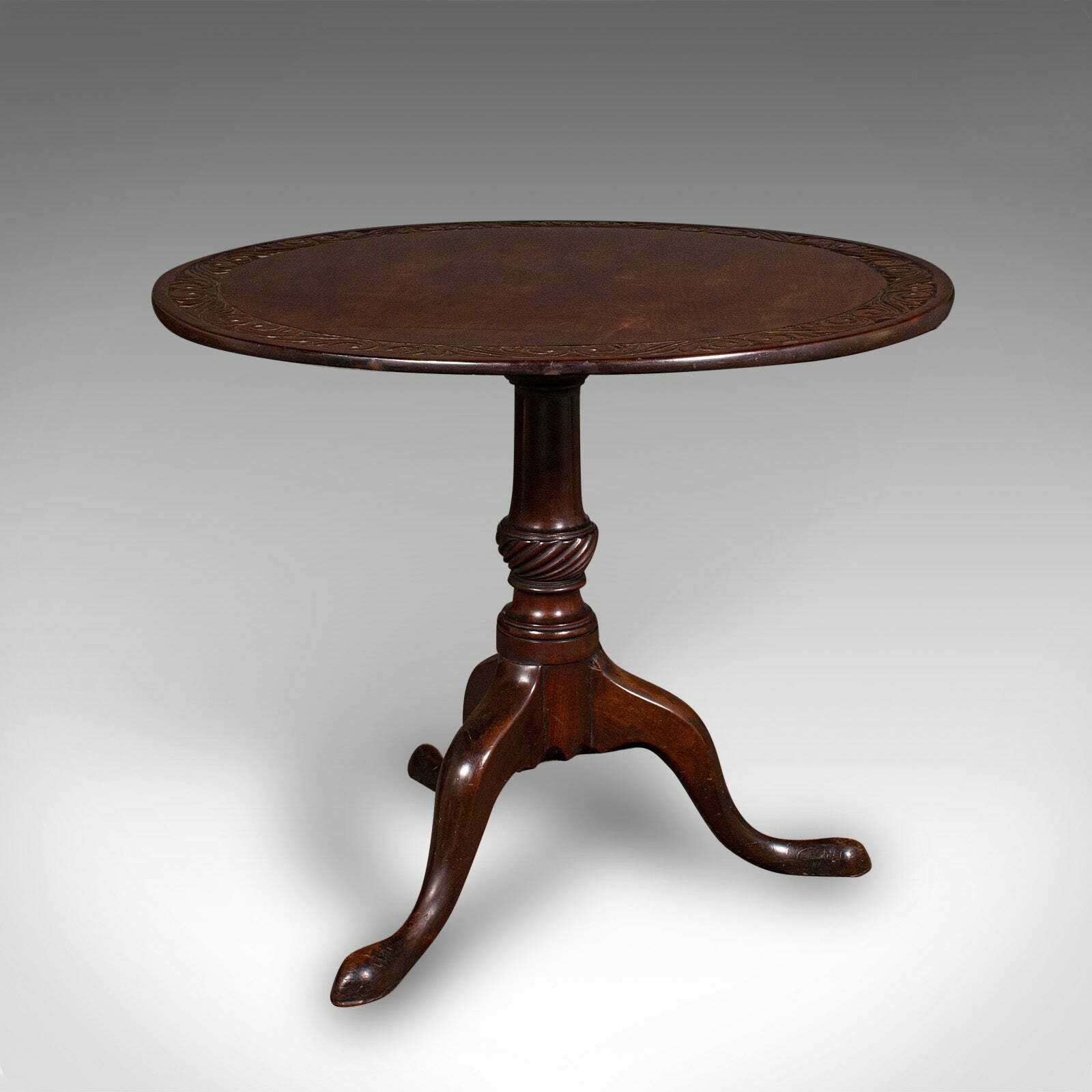Antique Display Table, English, Walnut, Tilt Top, Hallway, Occasional, Georgian photo vinterior