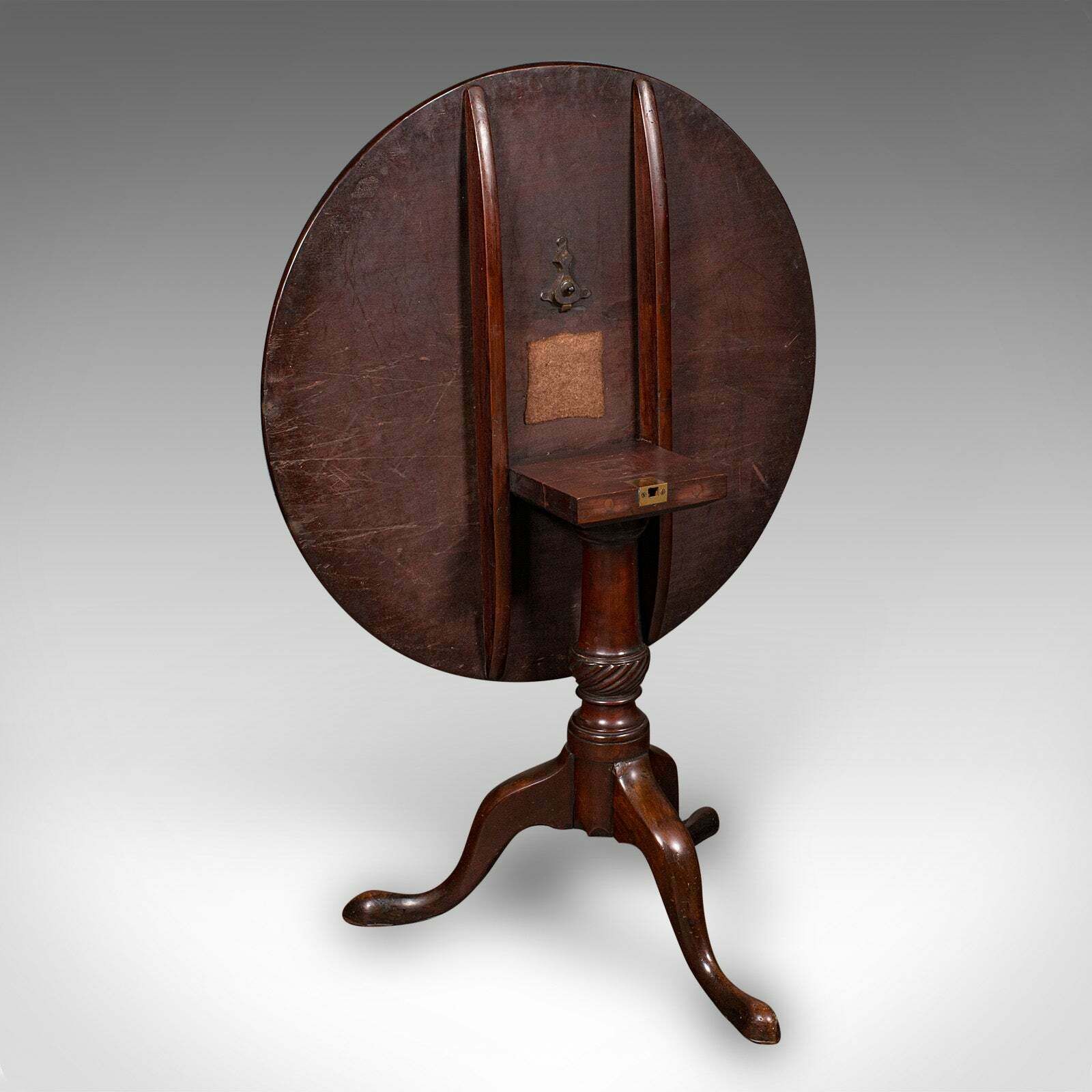 photo for sale Antique Display Table, English, Walnut, Tilt Top, Hallway, Occasional, Georgian