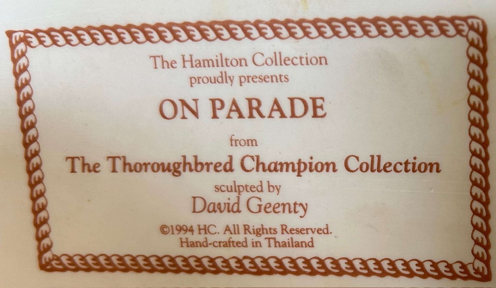 David Geenty Porcelain Figure 'On Parade' photo 295.0