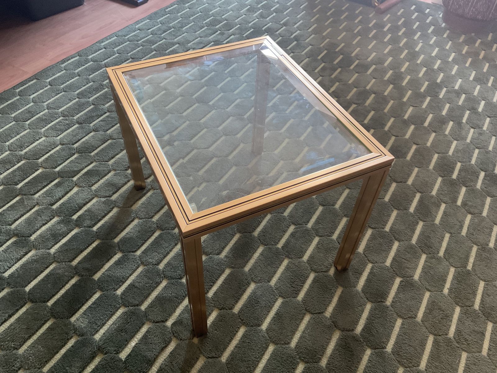 photo furniture Pierre Vandel Paris Glass Coffee Table In Art Deco, Antique Style