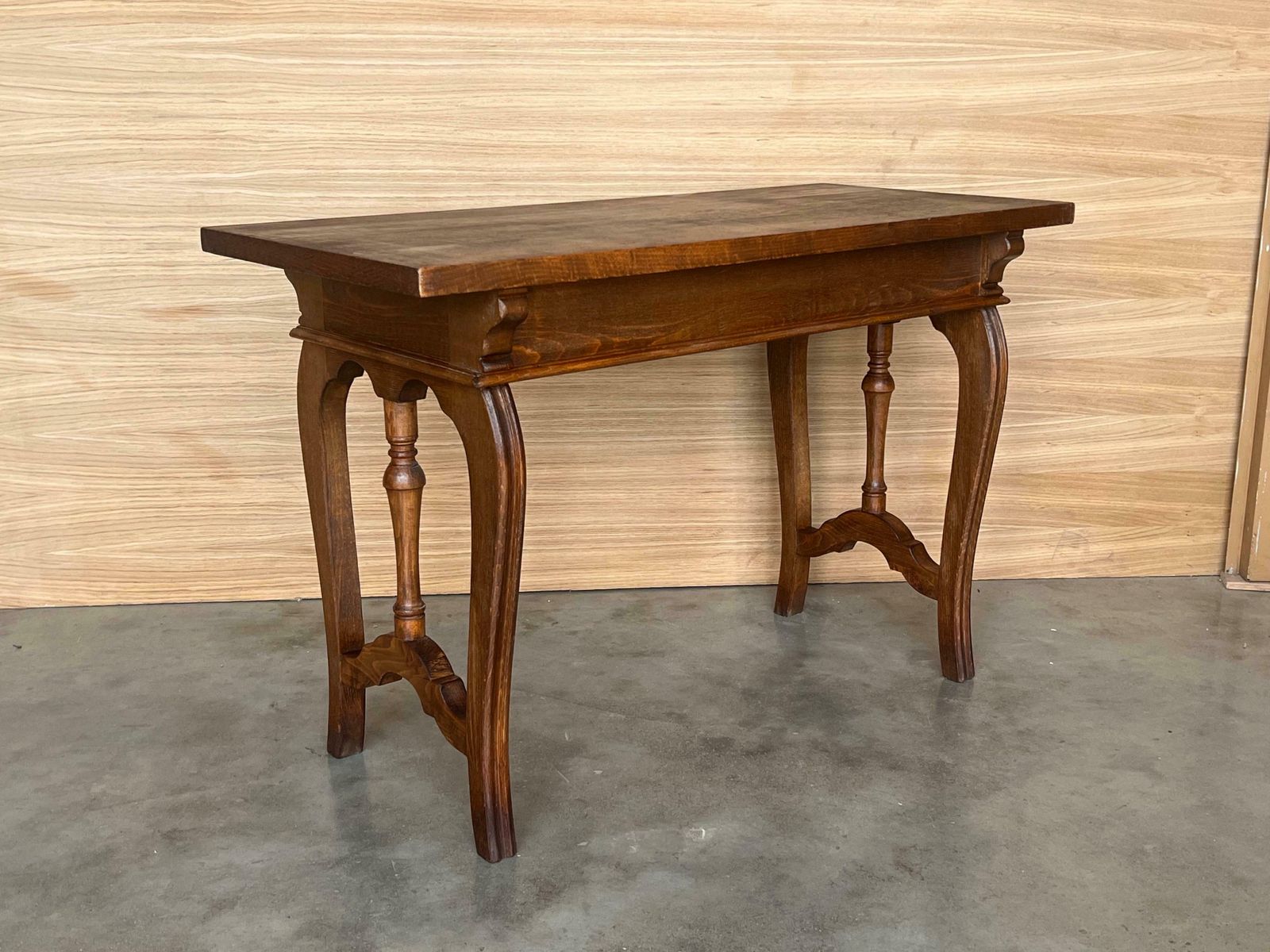 photo buy Early 19th Century Walnut Wood Catalan Spanish Console, Desk Or Vanity Table