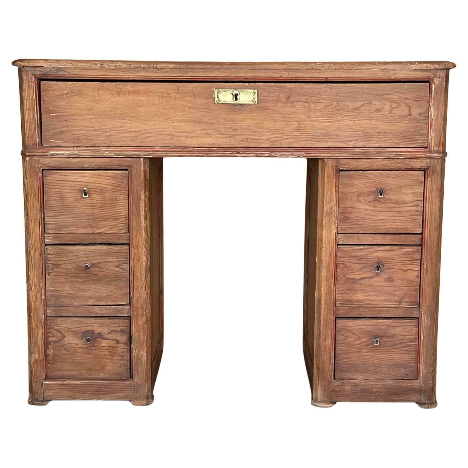 Bureau de campagne ou console en pin espagnol, vers 1890