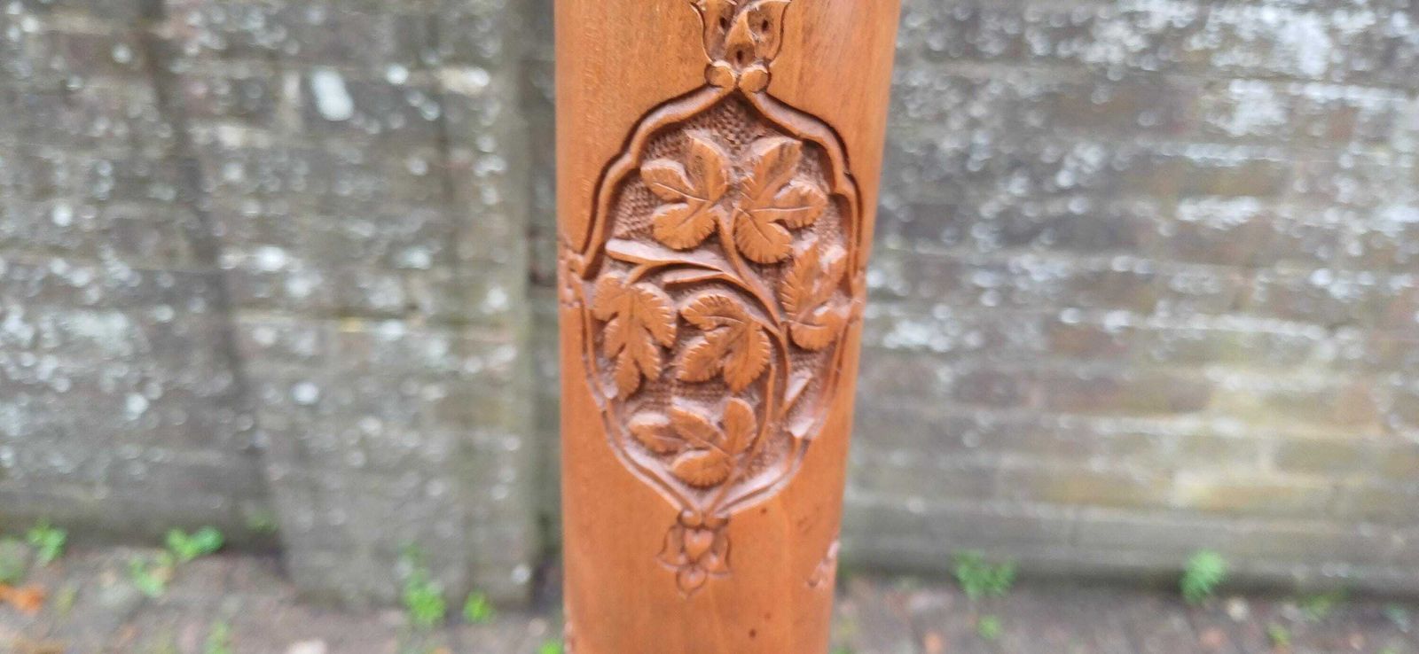 Superb Vintage Mid 20th Century Carved Oriental Style Standard Lamp photo buy