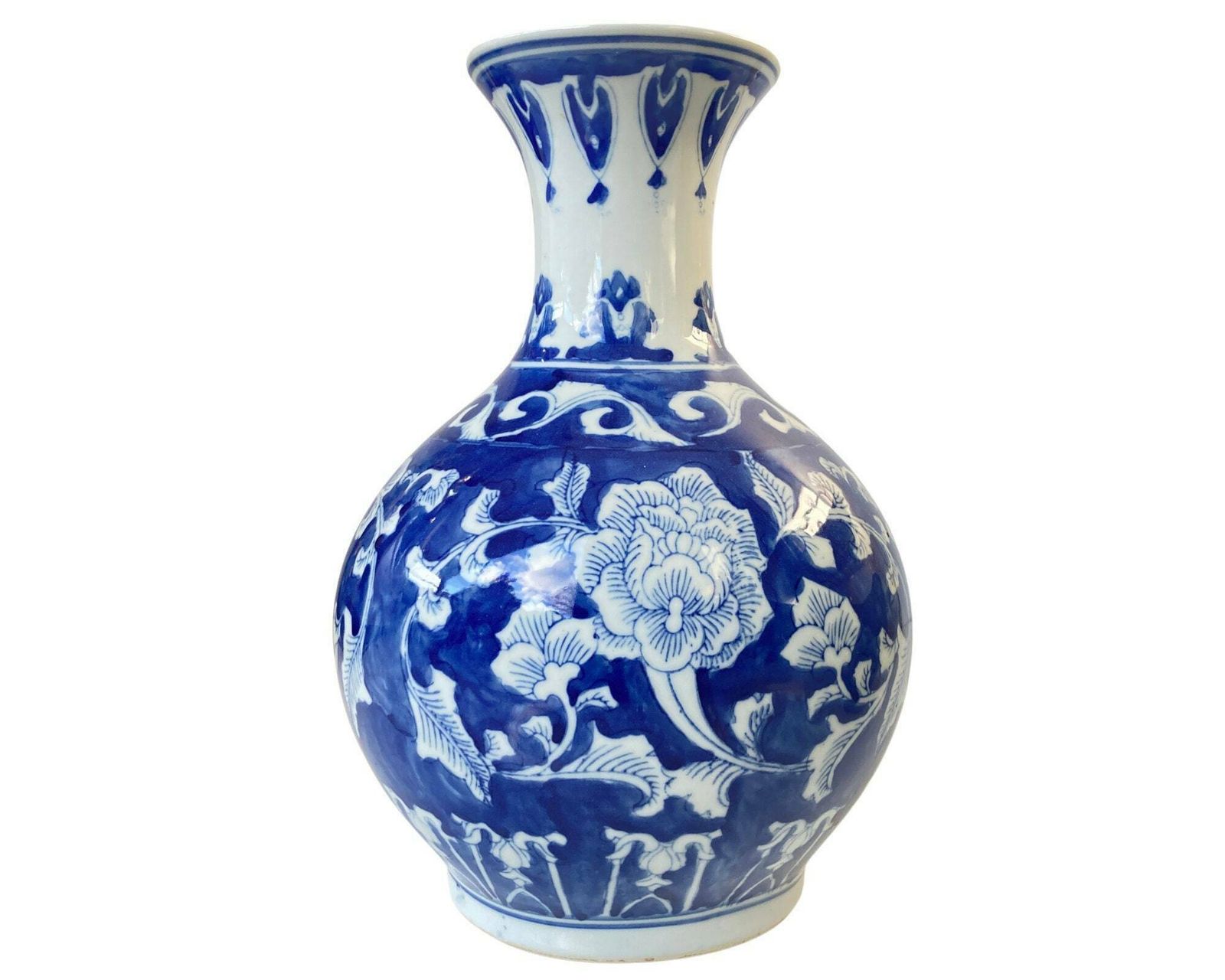 Blue White Porcelain Vase | Astonishing Baluster Urn | 32cm, 12.6in