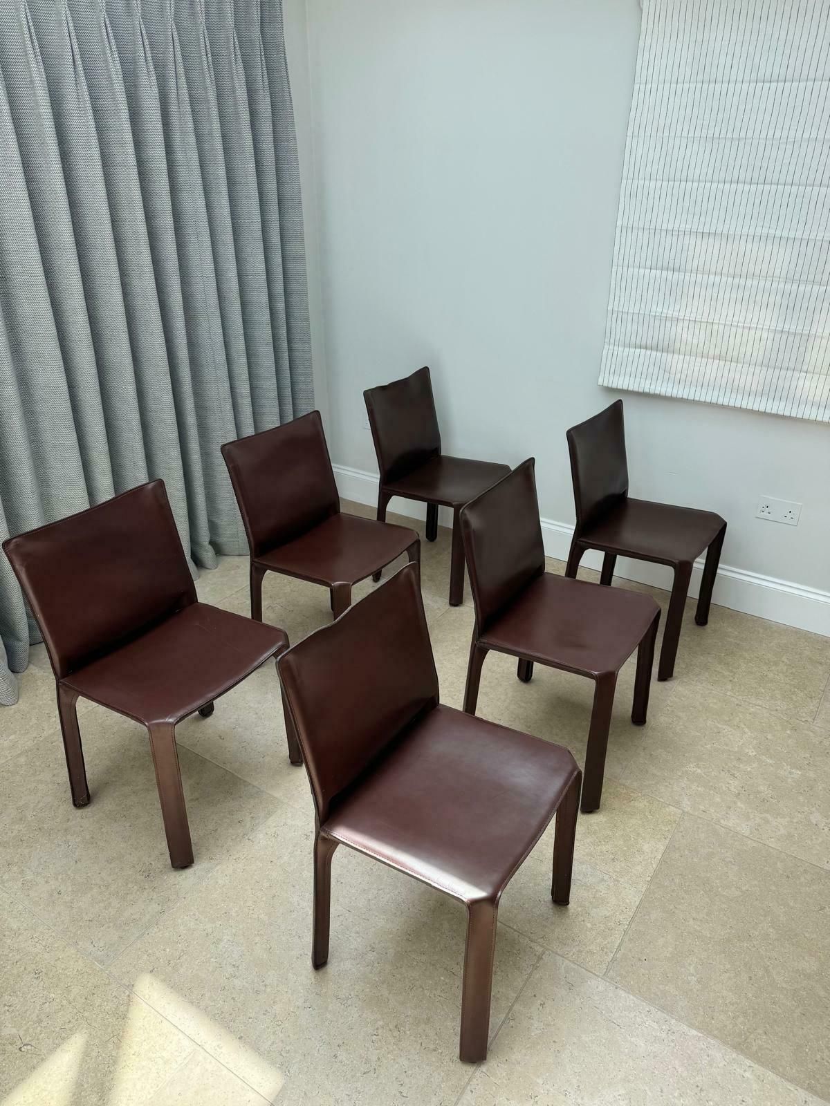 Set Of 6 Mario Bellini Cab 412 Chairs By Cassina photo furniture