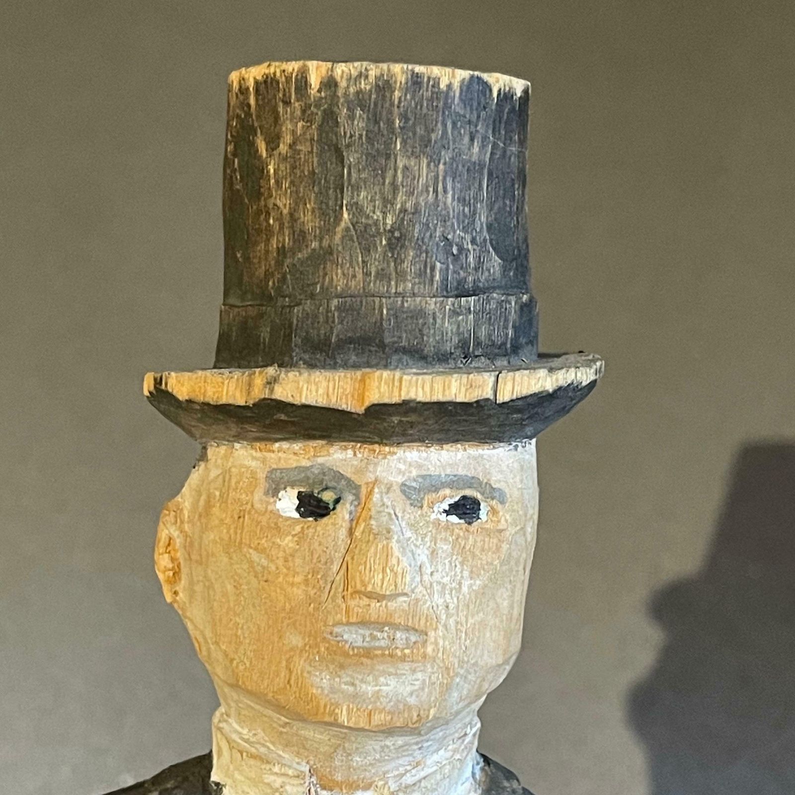 850.0 Wooden Carving Human Sculptures, Formal Dressed Antique Decorative Man Figurine photo
