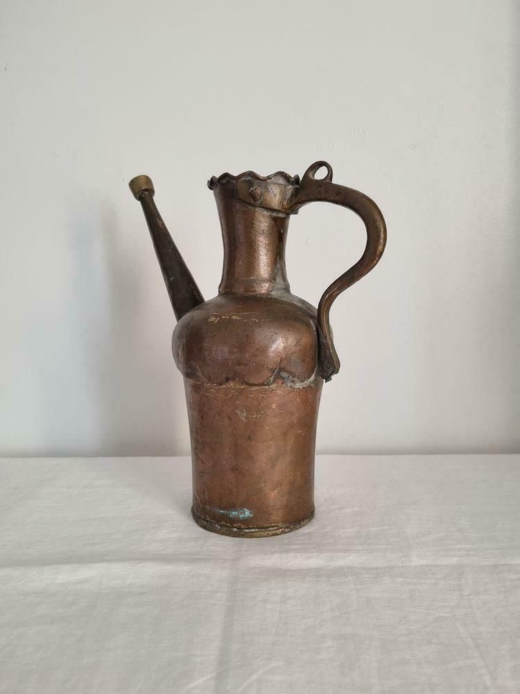 Antique Middle Eastern Handmade Copper Ewer photo buy