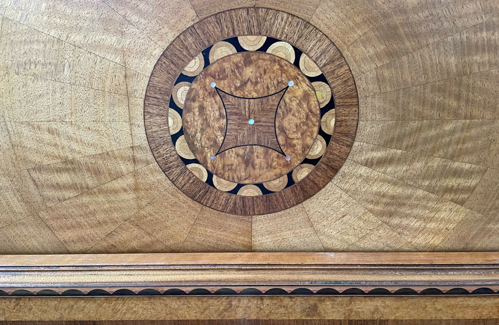 Art Deco Double Head And Foot Board photo for sale
