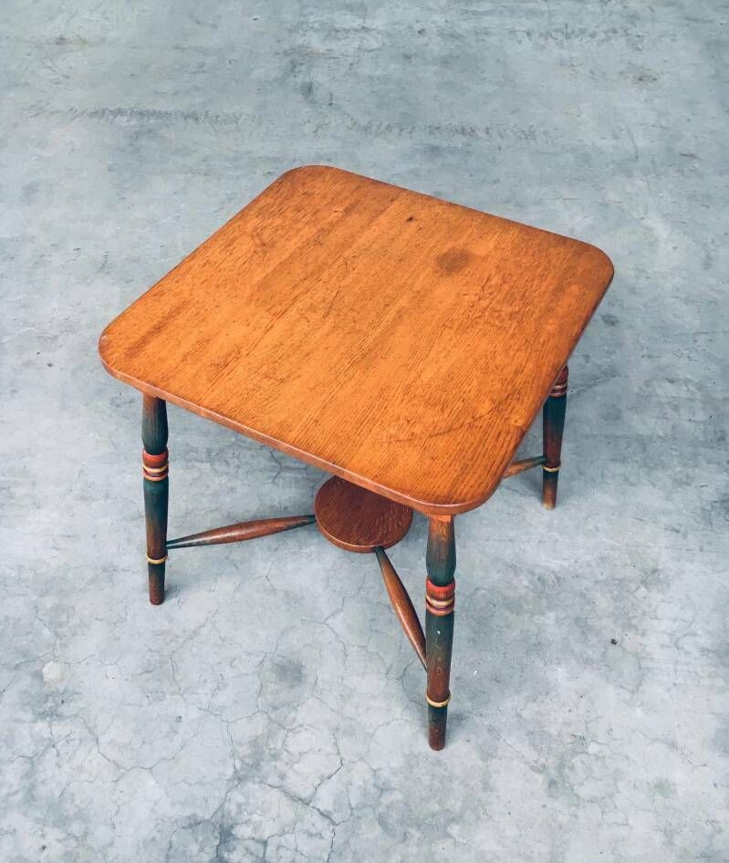 Amsterdam School Design Geschilderde Bijzettafel, Nederland Jaren 1920 photo vinterior